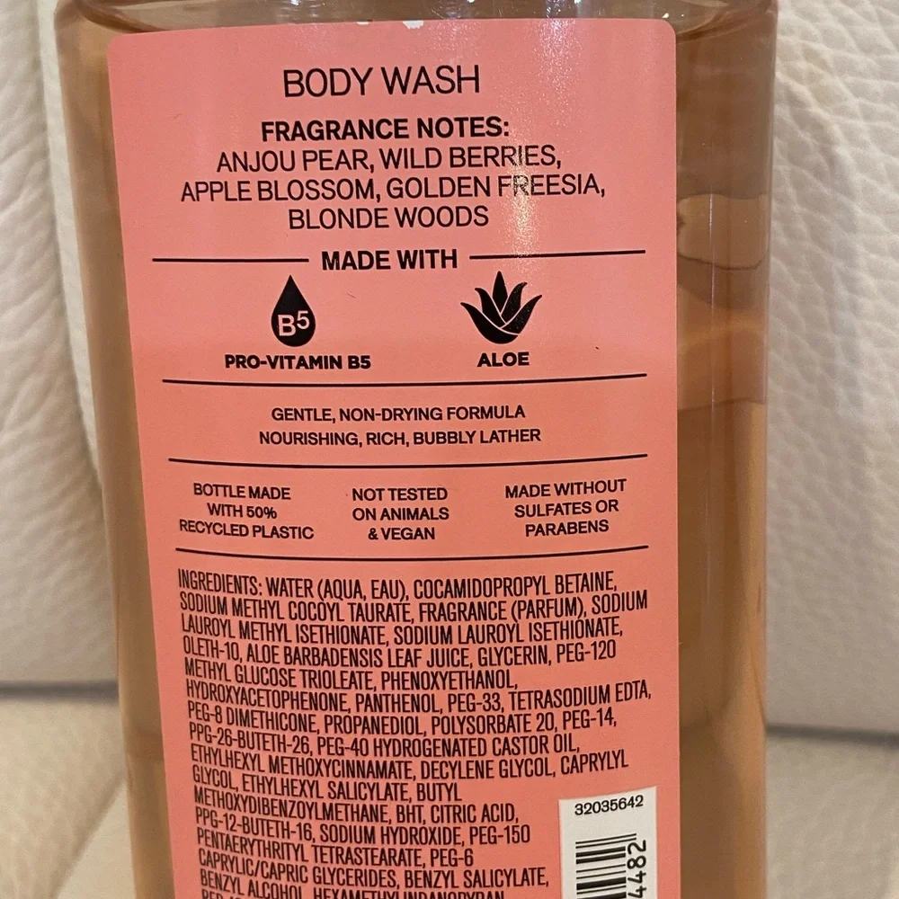 Bath & Body Works Pearberry Body Wash Set - Pink and Green